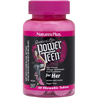 Nature's Plus PowerTeen For Her- Multivitamin Chewable Wild Berry