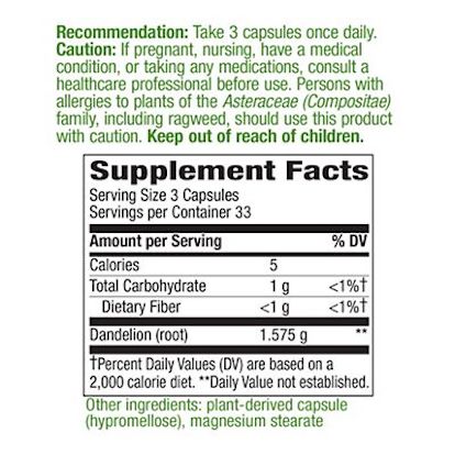 Racine de pissenlit Nature's Way