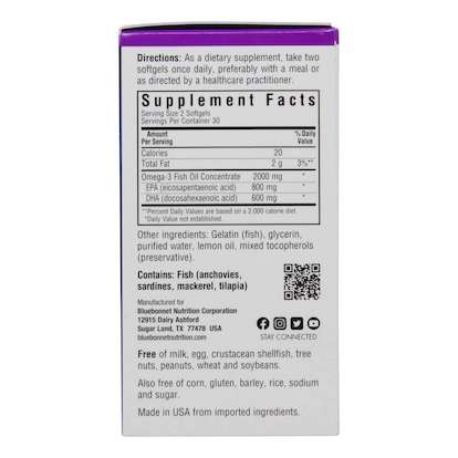 Bluebonnet Omega-3 Fish Oil Heart Health*