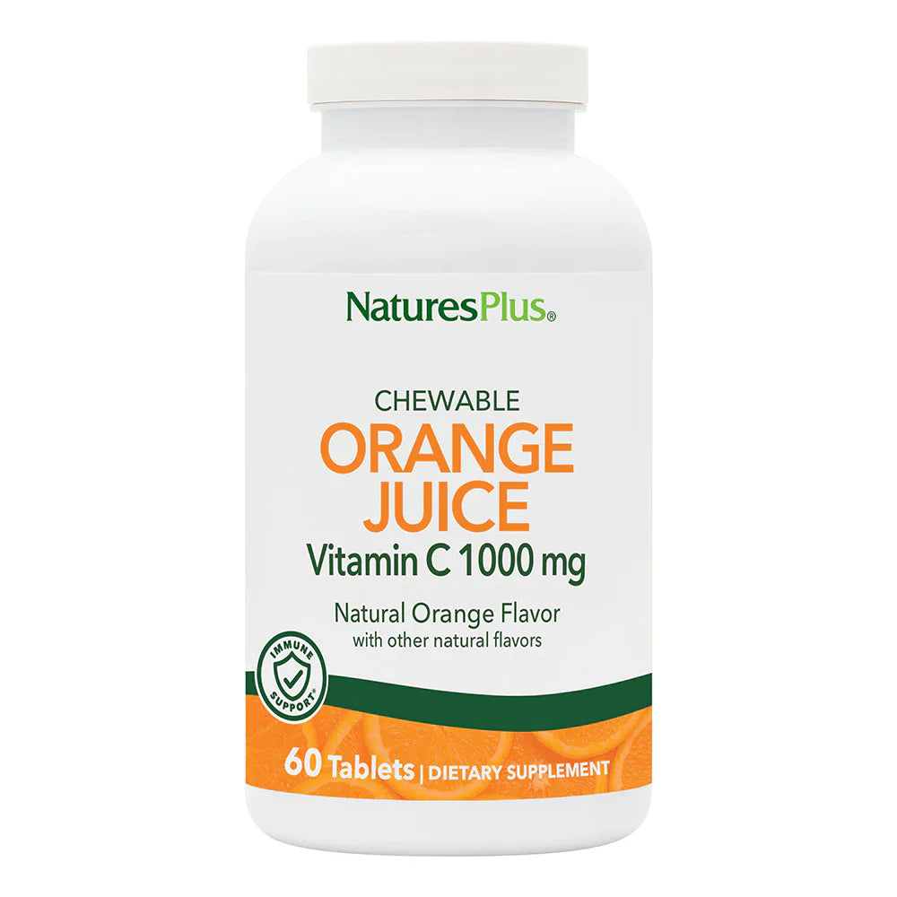 Natures Plus Vitamine C à Croquer Goût Orange 1000 mg