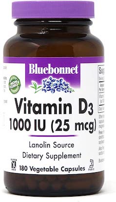 Bluebonnet Vitamine D3 1000 UI (25mcg)