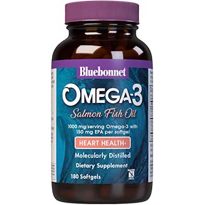 Bluebonnet Oméga-3 Huile de Poisson de Saumon Santé Cardiaque*