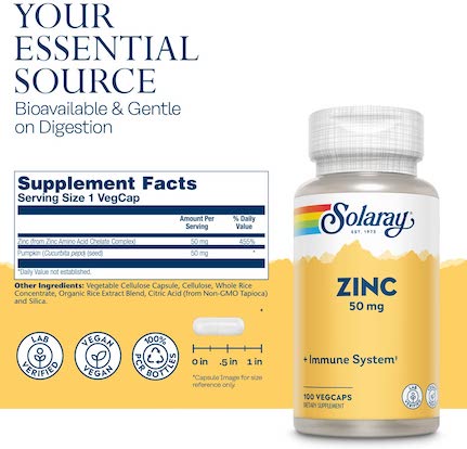 Solaray Zinc 50 mg