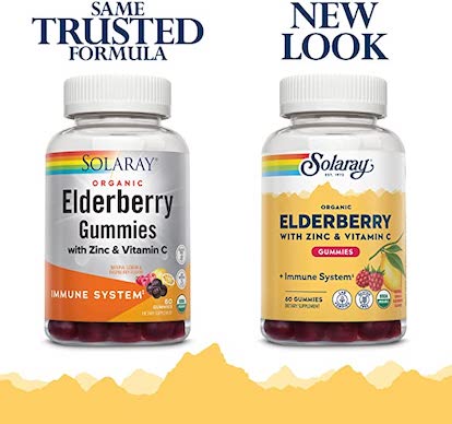 Solaray Organic Elderberry Gummies w/ Zinc & Vitamin C
