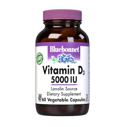 Bluebonnet Vitamine D3 5000 UI (125 mcg)