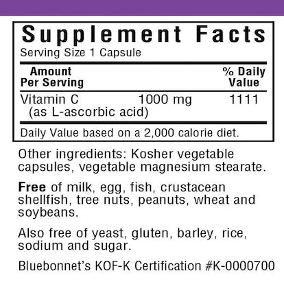 Bluebonnet Vitamine C 1000 mg