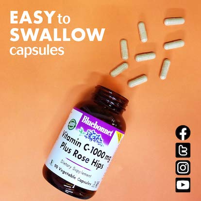 Bluebonnet Vitamine C-1000 mg et Cynorrhode