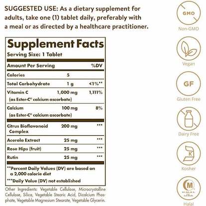 Solgar Ester-C plus Vitamine C 1000 mg