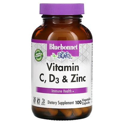 Bluebonnet Vitamine C, D3 et Zinc