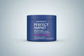 Blue container labeled "Perfect Amino Mixed Berry" with white and pink text on a light background.