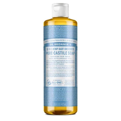 Savon de Castille pur bébé sans parfum du Dr. Bronner