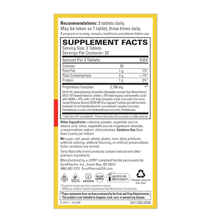 Terry Naturally Curamin Extra Strength Pain Relief