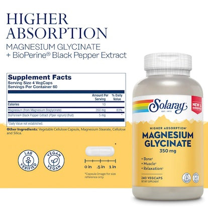 Solaray Magnésium Glycinate 350 mg