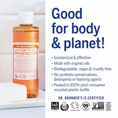 Savon Pur Dr. Bronner's à l'Arbre à Thé