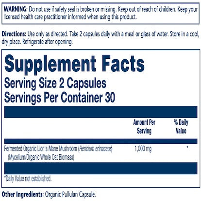 Crinière de lion biologique Solaray