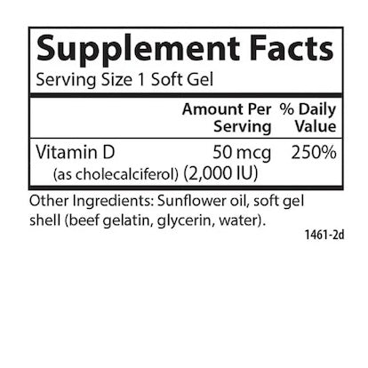 Carlson Vitamine D3 2 000 UI (50 µg)